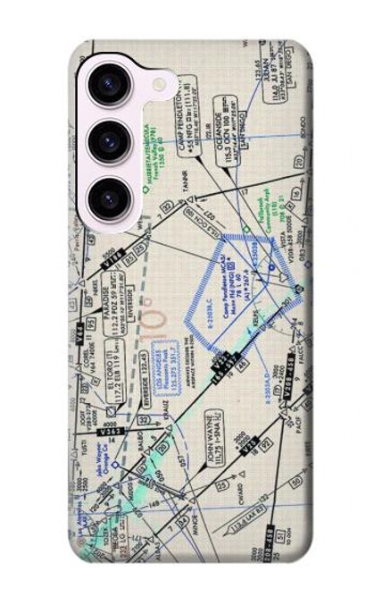 S3882 Flying Enroute Chart Case For Samsung Galaxy S23