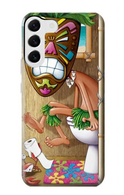 S1702 Tiki Man Toilet Case For Samsung Galaxy S23 Plus