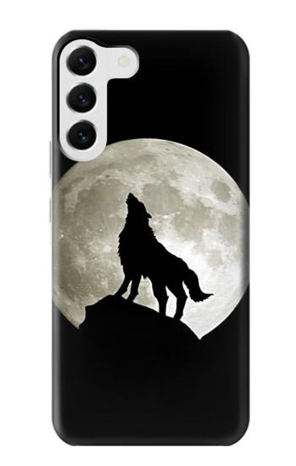 S1981 Wolf Howling at The Moon Case For Samsung Galaxy S23 Plus