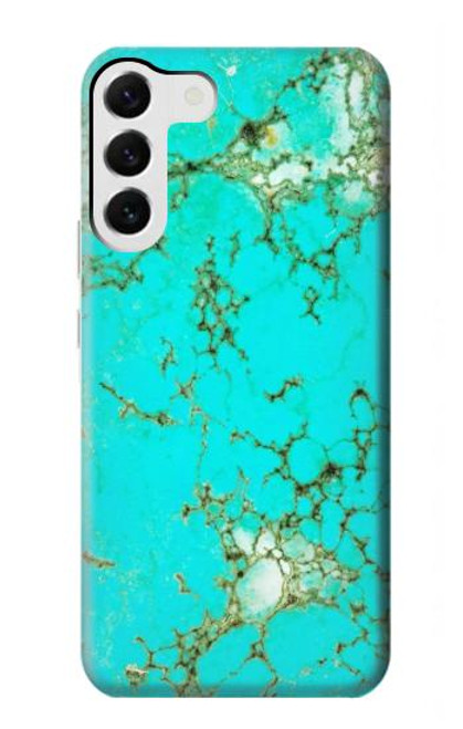 S2377 Turquoise Gemstone Texture Graphic Printed Case For Samsung Galaxy S23 Plus