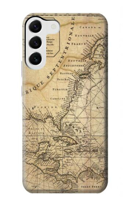 S2506 Exploration North America Map Case For Samsung Galaxy S23 Plus