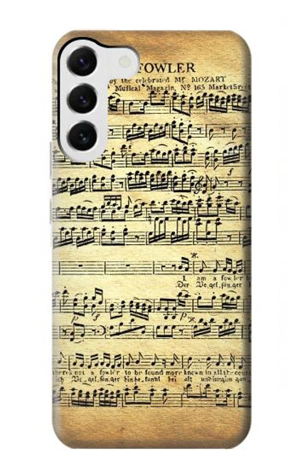 S2667 The Fowler Mozart Music Sheet Case For Samsung Galaxy S23 Plus