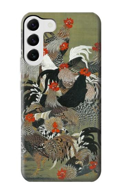 S2699 Ito Jakuchu Rooster Case For Samsung Galaxy S23 Plus