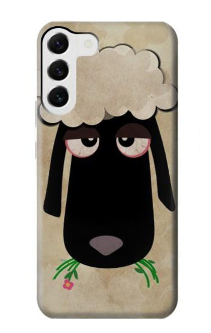S2826 Cute Cartoon Unsleep Black Sheep Case For Samsung Galaxy S23 Plus