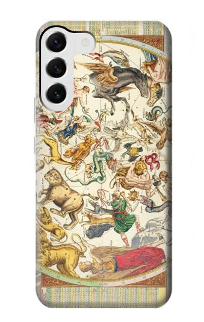 S3145 Antique Constellation Star Sky Map Case For Samsung Galaxy S23 Plus