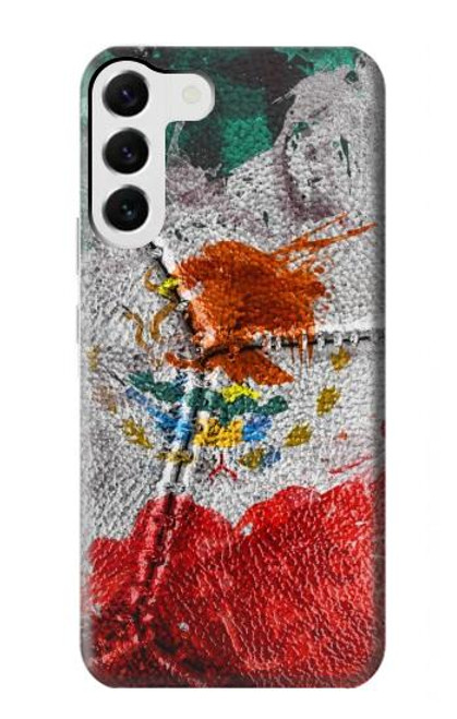 S3314 Mexico Flag Vinatage Football Graphic Case For Samsung Galaxy S23 Plus