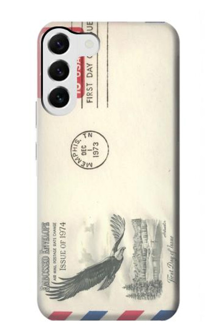 S3551 Vintage Airmail Envelope Art Case For Samsung Galaxy S23 Plus