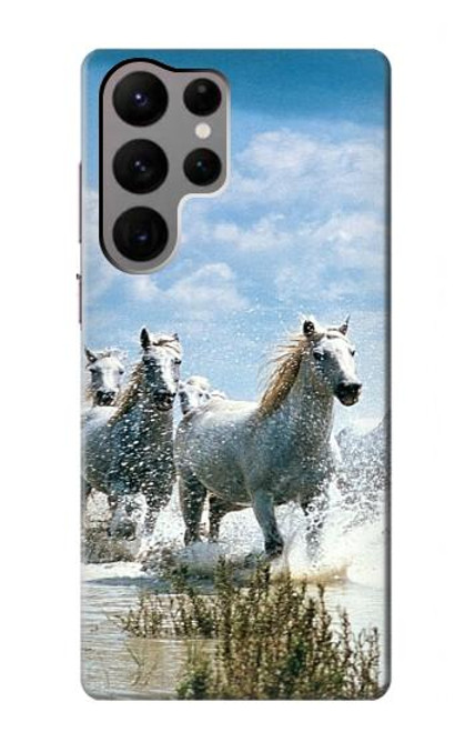 S0250 White Horse Case For Samsung Galaxy S23 Ultra