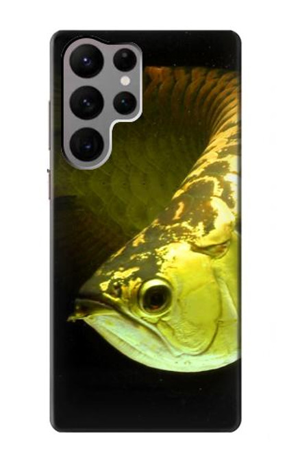 S1021 Gold Arowana Fish Case For Samsung Galaxy S23 Ultra