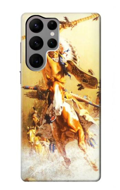 S1087 Red Indian Warrior Case For Samsung Galaxy S23 Ultra