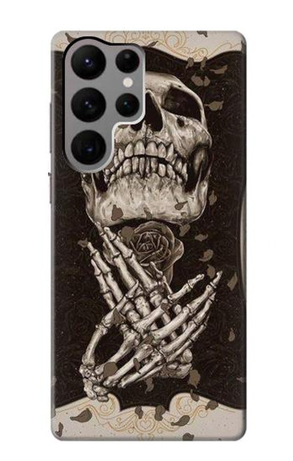 S1676 Skull Rose Case For Samsung Galaxy S23 Ultra