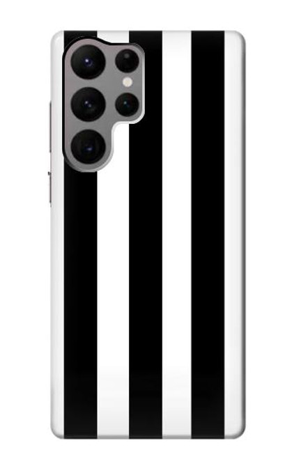 S2297 Black and White Vertical Stripes Case For Samsung Galaxy S23 Ultra