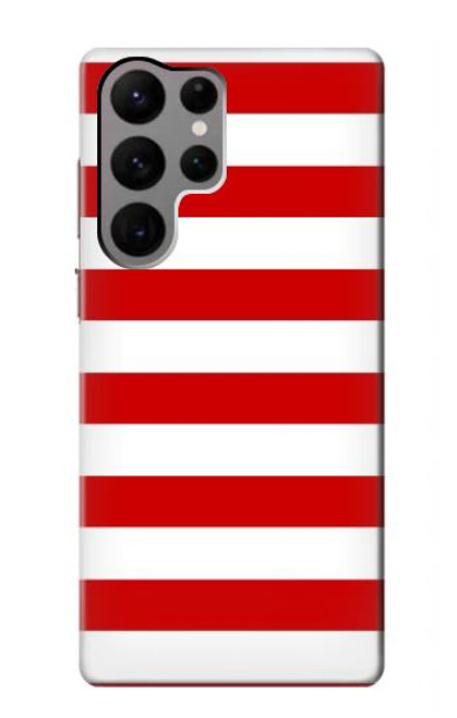 S2364 Red and White Striped Case For Samsung Galaxy S23 Ultra