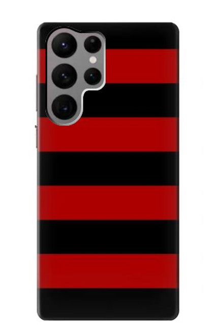 S2638 Black and Red Striped Case For Samsung Galaxy S23 Ultra