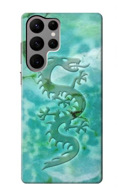 S2653 Dragon Green Turquoise Stone Graphic Case For Samsung Galaxy S23 Ultra