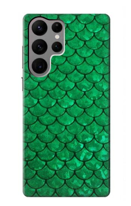 S2704 Green Fish Scale Pattern Graphic Case For Samsung Galaxy S23 Ultra