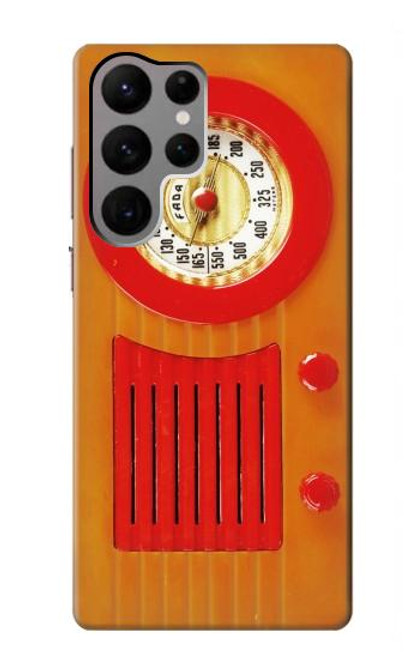 S2780 Vintage Orange Bakelite Radio Case For Samsung Galaxy S23 Ultra