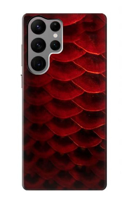 S2879 Red Arowana Fish Scale Case For Samsung Galaxy S23 Ultra