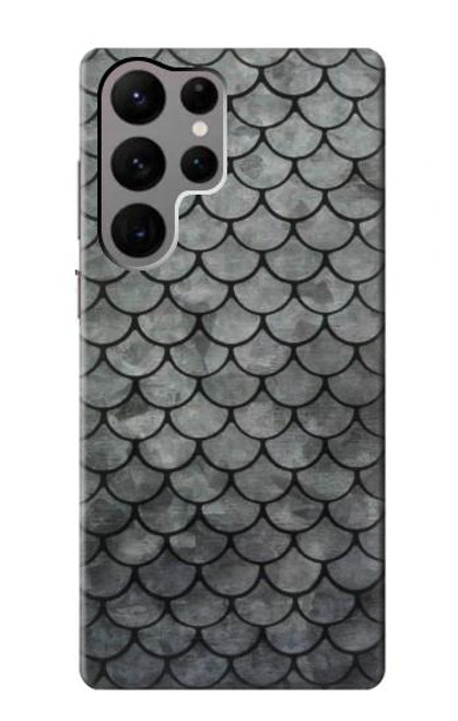 S2950 Silver Fish Scale Case For Samsung Galaxy S23 Ultra