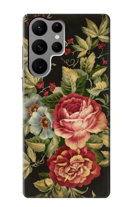 S3013 Vintage Antique Roses Case For Samsung Galaxy S23 Ultra