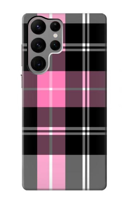 S3091 Pink Plaid Pattern Case For Samsung Galaxy S23 Ultra