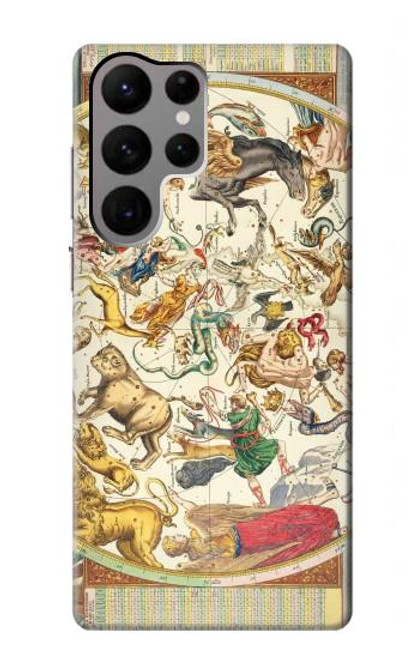 S3145 Antique Constellation Star Sky Map Case For Samsung Galaxy S23 Ultra
