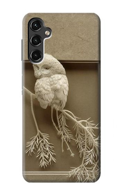 S1386 Paper Sculpture Owl Case For Samsung Galaxy A14 5G