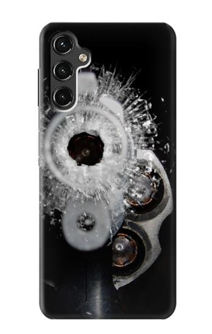 S2387 Gun Bullet Hole Glass Case For Samsung Galaxy A14 5G
