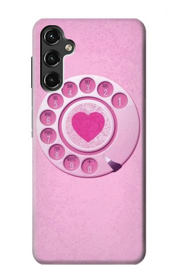 S2847 Pink Retro Rotary Phone Case For Samsung Galaxy A14 5G