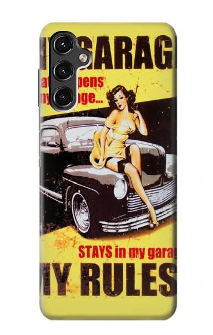 S3198 My Garage Pinup Girl Case For Samsung Galaxy A14 5G