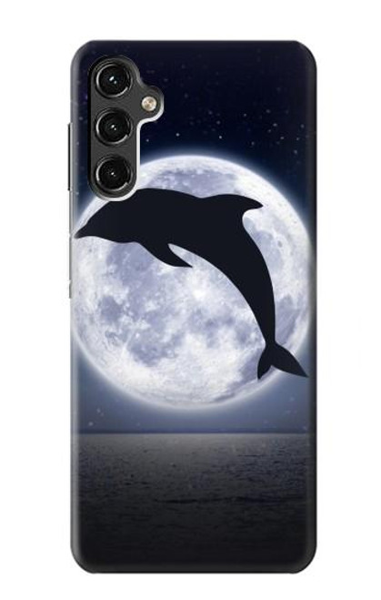 S3510 Dolphin Moon Night Case For Samsung Galaxy A14 5G