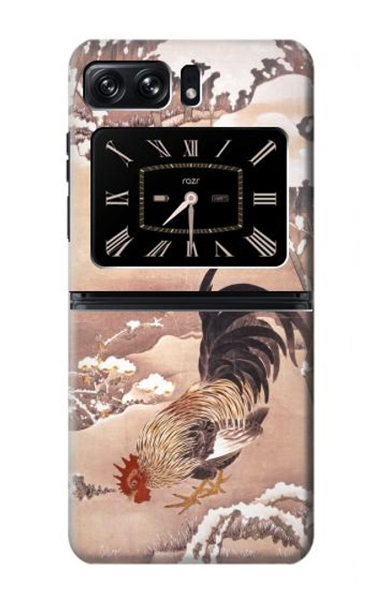 S1332 Ito Jakuchu Rooster Case For Motorola Moto Razr 2022