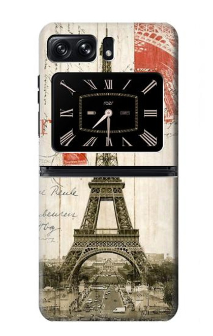 S2108 Eiffel Tower Paris Postcard Case For Motorola Moto Razr 2022