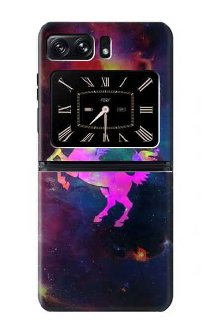 S2486 Rainbow Unicorn Nebula Space Case For Motorola Moto Razr 2022