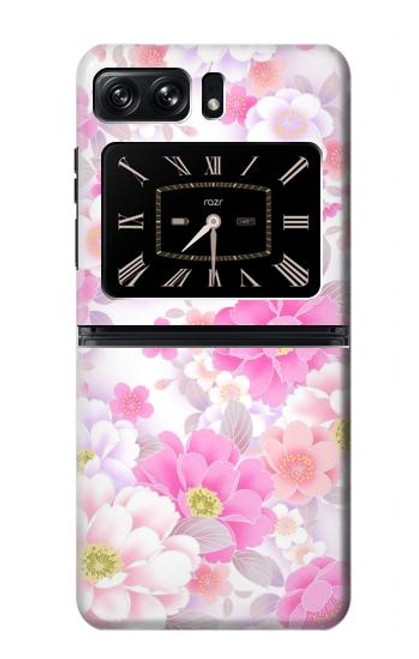 S3036 Pink Sweet Flower Flora Case For Motorola Moto Razr 2022