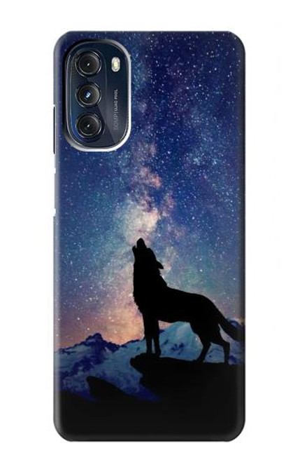 S3555 Wolf Howling Million Star Case For Motorola Moto G 5G (2023)