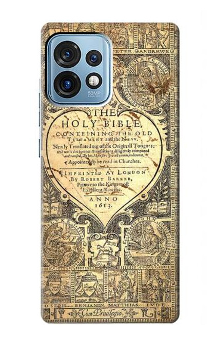 S0330 Bible Page Case For Motorola Edge+ (2023), X40, X40 Pro, Edge 40 Pro