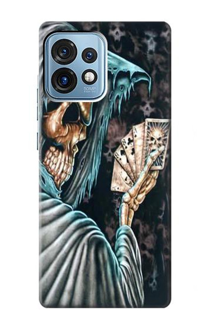 S0748 Grim Reaper Death Poker Case For Motorola Edge+ (2023), X40, X40 Pro, Edge 40 Pro