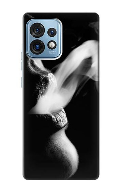 S0917 Sexy Lip Girl Smoking Case For Motorola Edge+ (2023), X40, X40 Pro, Edge 40 Pro
