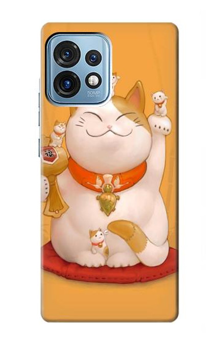 S1217 Maneki Neko Lucky Cat Case For Motorola Edge+ (2023), X40, X40 Pro, Edge 40 Pro