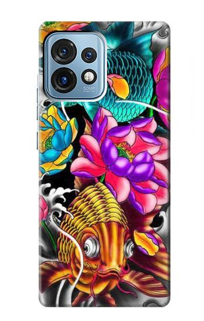 S1630 Fish Japanese Oriental Tattoo Case For Motorola Edge+ (2023), X40, X40 Pro, Edge 40 Pro