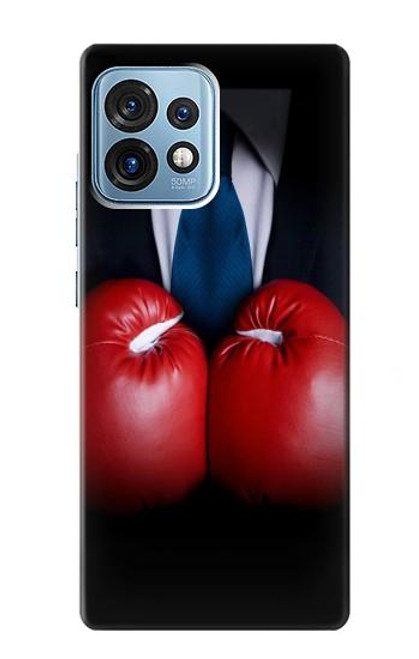 S2261 Businessman Black Suit With Boxing Gloves Case For Motorola Edge+ (2023), X40, X40 Pro, Edge 40 Pro