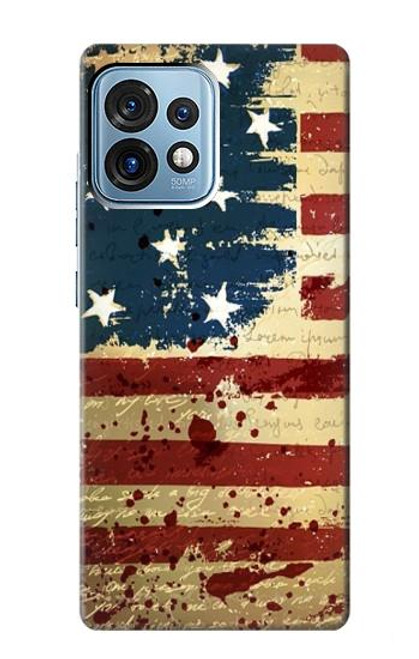 S2349 Old American Flag Case For Motorola Edge+ (2023), X40, X40 Pro, Edge 40 Pro