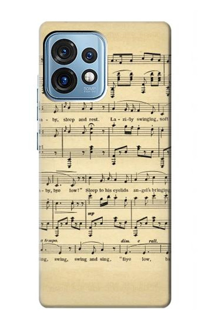 S2504 Vintage Music Sheet Case For Motorola Edge+ (2023), X40, X40 Pro, Edge 40 Pro