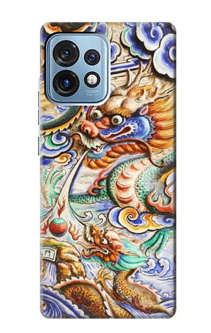 S2584 Traditional Chinese Dragon Art Case For Motorola Edge+ (2023), X40, X40 Pro, Edge 40 Pro