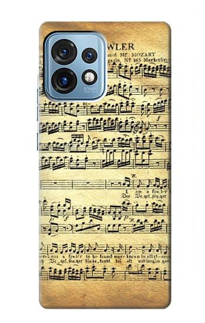 S2667 The Fowler Mozart Music Sheet Case For Motorola Edge+ (2023), X40, X40 Pro, Edge 40 Pro