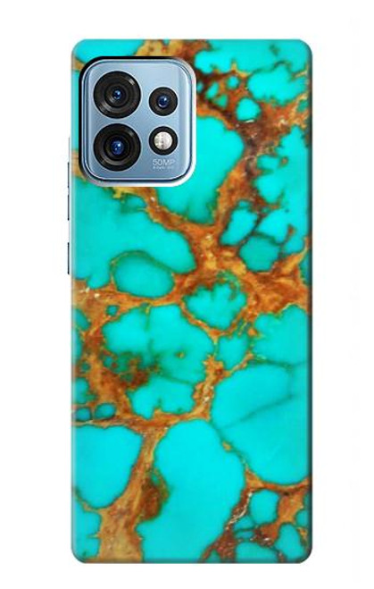 S2688 Aqua Copper Turquoise Gemstone Graphic Case For Motorola Edge+ (2023), X40, X40 Pro, Edge 40 Pro