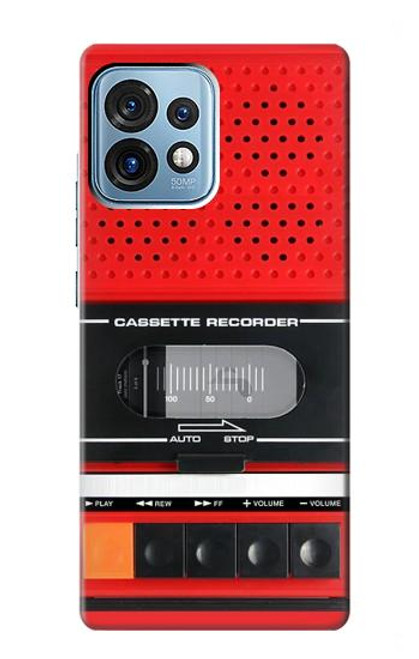 S3204 Red Cassette Recorder Graphic Case For Motorola Edge+ (2023), X40, X40 Pro, Edge 40 Pro