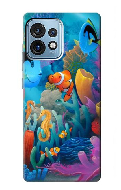 S3227 Underwater World Cartoon Case For Motorola Edge+ (2023), X40, X40 Pro, Edge 40 Pro