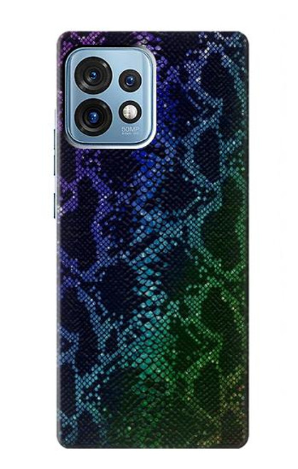 S3366 Rainbow Python Skin Graphic Print Case For Motorola Edge+ (2023), X40, X40 Pro, Edge 40 Pro